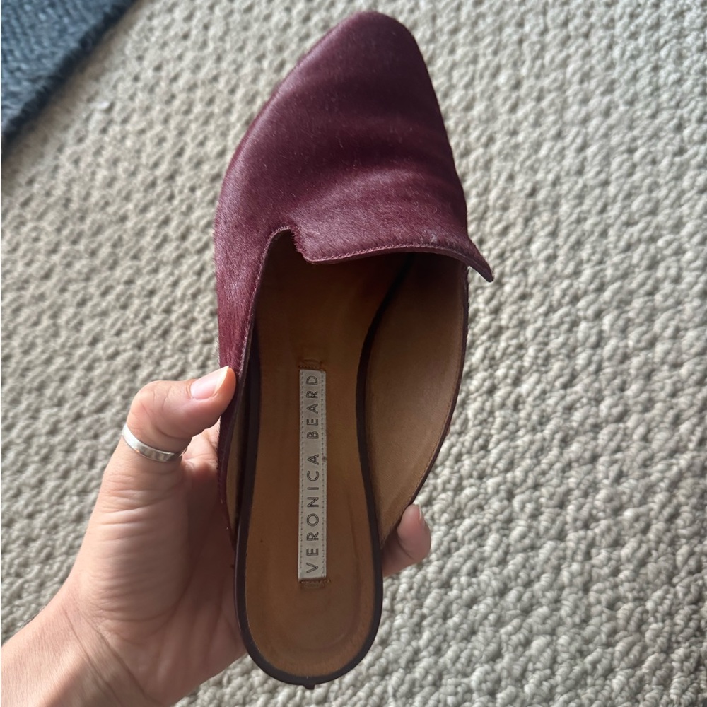 Veronica Beard Burgundy Calf Hair Miles